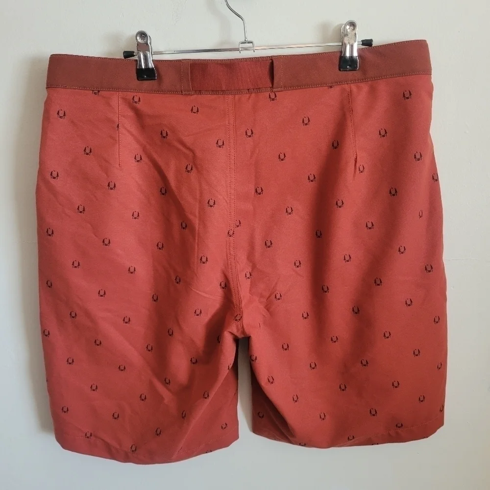 Helly Hansen Shorts Men's Active Burnt Orange Large Built in Belt